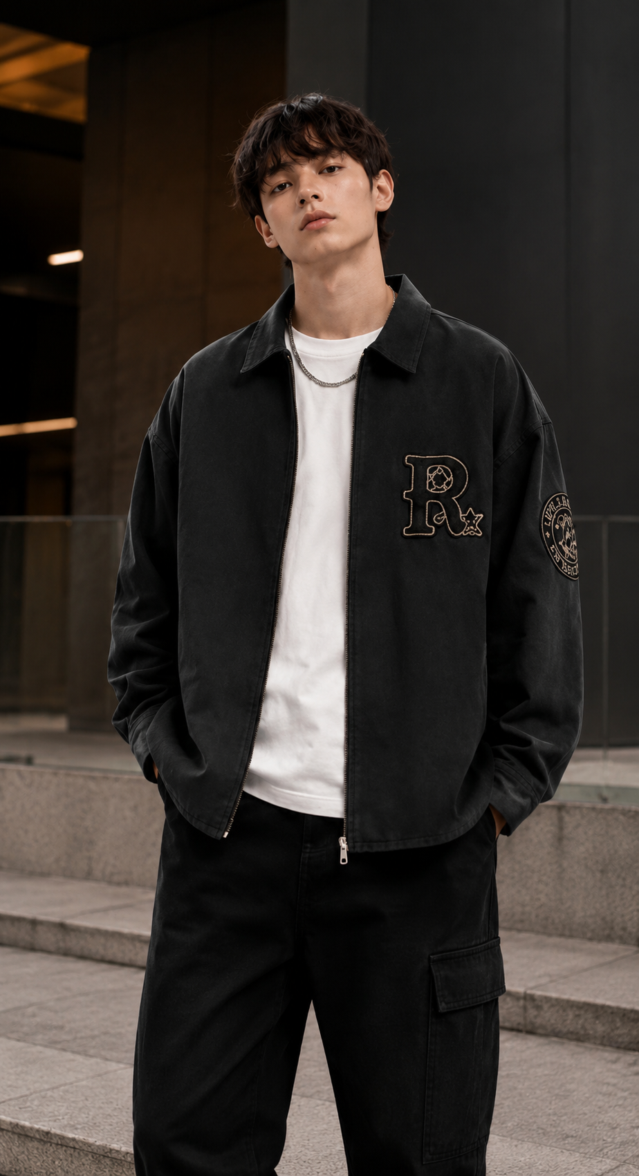 Urban Crest Oversized Zip Shirt