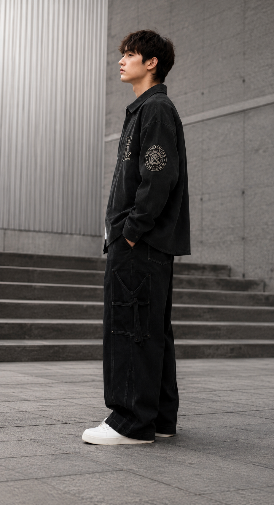 Urban Crest Oversized Zip Shirt