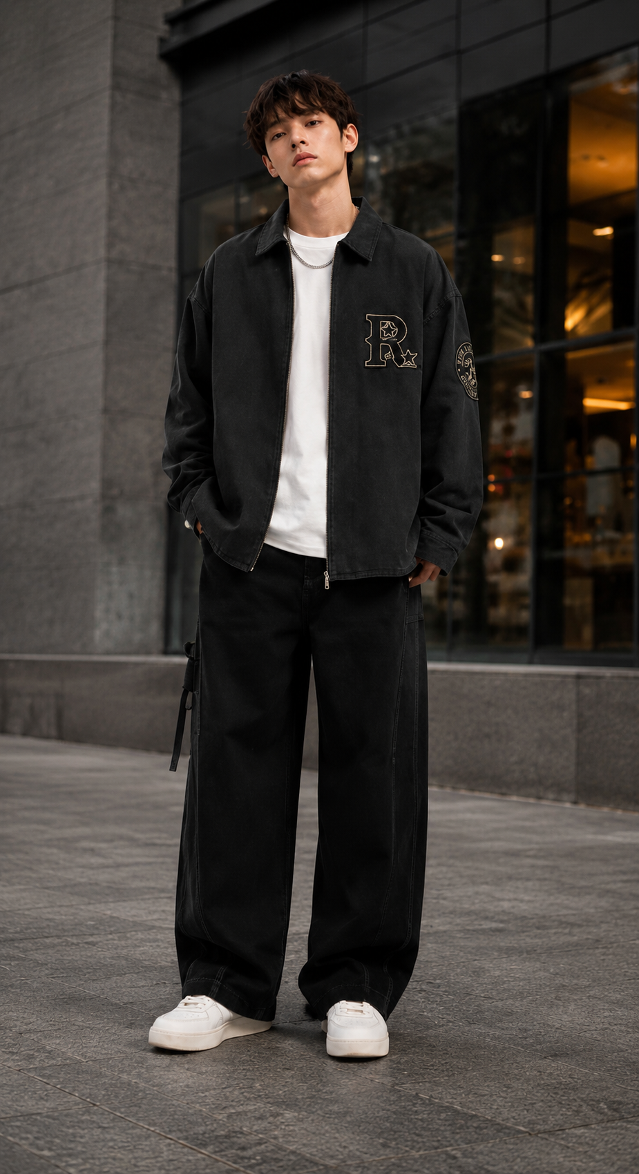 Urban Crest Oversized Zip Shirt