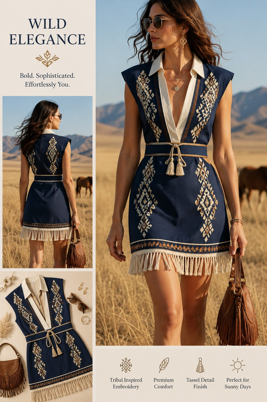 Nomad Luxe Tassel Dress
