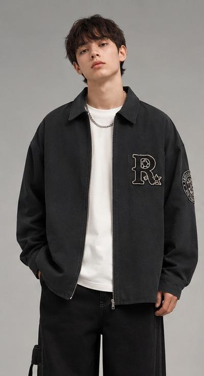 Urban Crest Oversized Zip Shirt